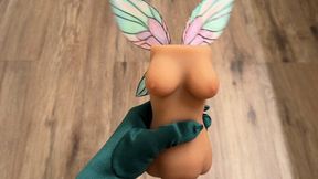 Futa Uses Flowery Cock on New Fairy Onahole Friend [futa on female, size difference, belly bulge, sex toys, mini girl, fairy fetish]