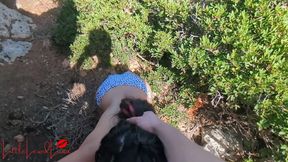 POV Deepthroat at Public Beach - Nasty Asian Girl with Outdoor Blowjob &amp; Throat Fuck
