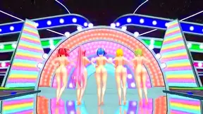 Virtual Idols Sensual Dance Ignites Forbidden Lust in MMD Dreamland
