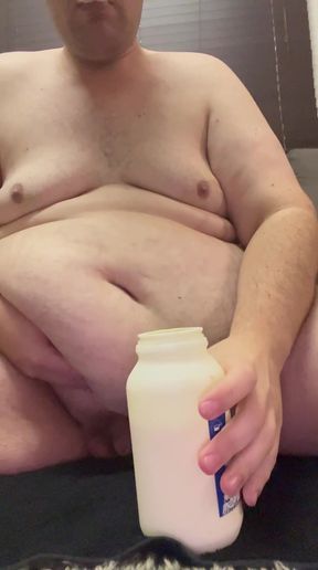 Piggy loves cream