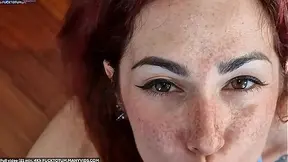 Cum in Mouth / Cum Swallow / Juis is a Lovely Freckles Redhead / She drinks every single drop of LOAD of that cock  She really love drinks sperm!