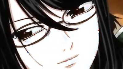 Sexy anime teen with glasses gets pounded hard in VR sex movie