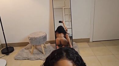 Ebony Amateur Sloppy Blowjob Cum in Mouth Exclusive Latina POV