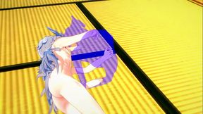 Genshin Impact Yaoi - Razor blowjob with cum in his mouth - Japanese Asian Gay Video