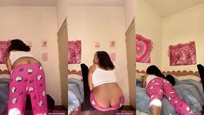 shy gassy girlfriend showing buttcrack while farting first time farting in front of boyfriend