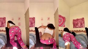 shy gassy girlfriend showing buttcrack while farting first time farting in front of boyfriend