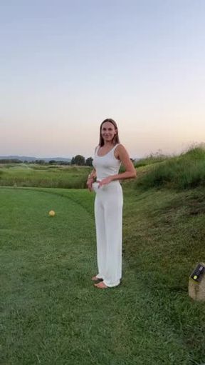 risky illegal running on a golf court