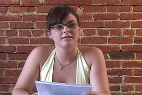 Co-ed Isabel fucking in the desk with her natural tits