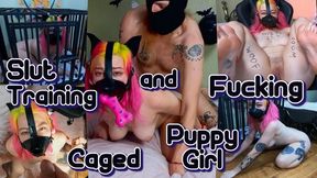 Slut Training and Fucking Caged Puppy Girl
