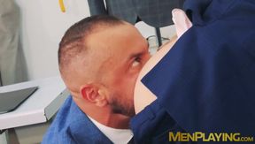 I paid my tailor with a rough ass fuck for measuring my suit