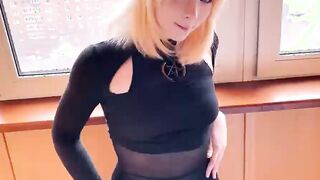 Sexy Stepsister Play Pussy Dildo and Passionate Fucking