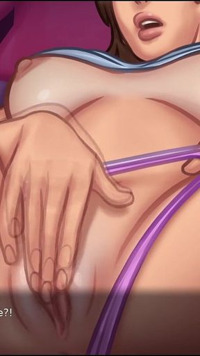 Deep Anal Masturbation Makes This Busty Pussy Drip Wet - Summertime Saga 3D Game