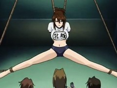 Caught hentai babe gets tied up and undressed by guys