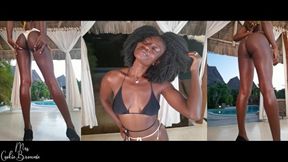 Chocolate Beauty teases her Husban with new bikini try-on!