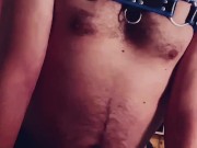 Gay guy in harness fuck a fleshlight 4