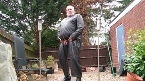 Leather Showing Cock and Balls