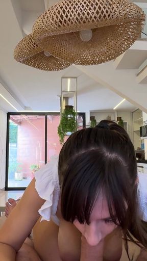 Busty Hot Wife Served Thick Cock & Creampie Instead of Dinner