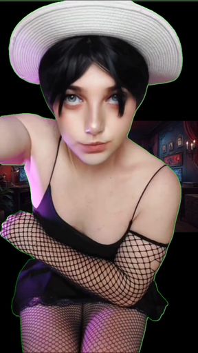 6 Booty in Fishnets Cyberpunk Style Game Character Kitty Cross