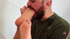 Foot gagging, part 3, by Pietra Hunter and Slave, FULL HD