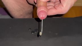 had full balls and had to jerk off my little foreskin cock until it cums - slow motion