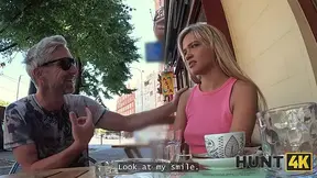 Horny blonde gets picked up and screwed in public