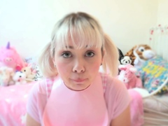 Blond teen Leah Wilde jerking a massive hard stiff