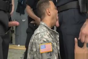 GAYPATROL Cops fucking army guy BLACK THUG