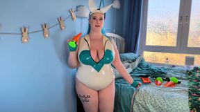 Bunny Girl Squirting &amp; Anal - Solo Girl