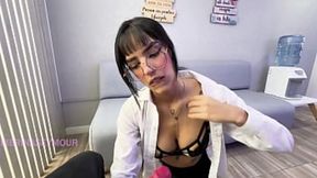 Interview wraps in the BRUNETTE's HUGE hole