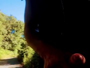 Just being a tease on my bike playing with my sausage