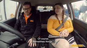 Cute BBW Crashes The Car For REAL