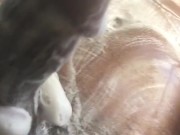 Chocolate Sexsymbol Stroking BBC IN THE Shower UNTIL she Cum's LARGE LOAD..