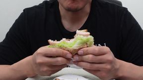 Asmr Asian Guy Cum Eating Breakfast Sandwich