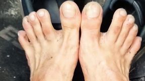 Shoe & Sock Removal in Car – Detailed Foot Shots
