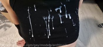 Huge Cum Squirt on a Handsome Femboy with Streams of Sperm