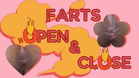 Close-up Ass Hole Opening and Closing, expelling Farts and Moaning