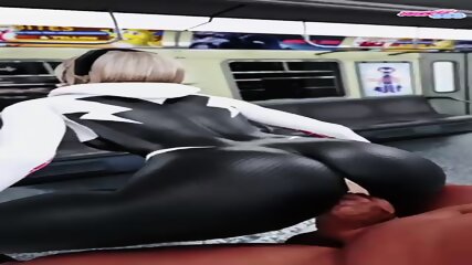 Gwen Stacy pounded on train
