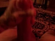 Big cock goth boy stroking and cumming