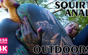 Public Solo Anal - Massive Gape, Prolapse, Squirt on Motor Scooter