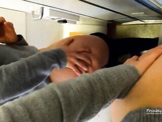 Hot Teen Teasing on a Plane - Amateur Mile High Club