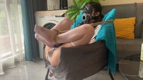 FX87-Asian girl controlled by remote after being restrained