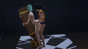 vegeta has a nightmare goku fucks his wife bulma in front of him, he hits her hard in the ass netorare hentai