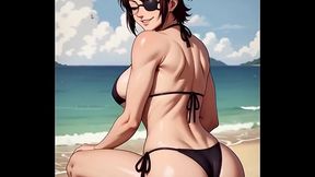 Hange Zo&euml_ le gusta tomar el sol con los sobacos peludos