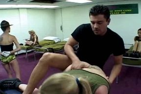 Hardcore Gang bang at the Boot Camp