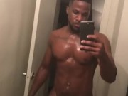 Light Work Out hot and sweaty body shine Athlete