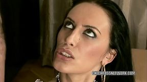 Euro slut Mela is getting her pussy pounded