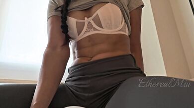 Pillow humping with big booty cutie