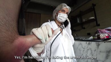 Worn Out Nurse In Uniform Lets Doctor Boss Fuck Her Throat With Cum Inside And Dirty Talk While Spreading His Cock