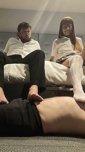 Using Our Cuck as a Foot Rest