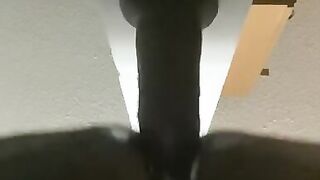 Black BBW Soak Twat Warming up to Vibrator